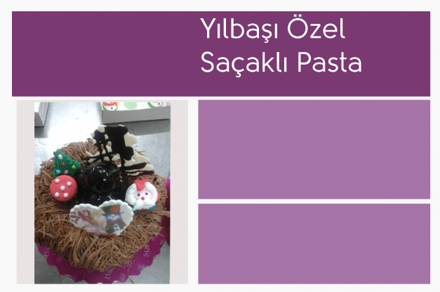 Yılbaşı Özel Saçaklı Pasta