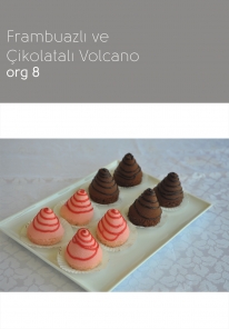 org 8 Frambuazlı ve Çikolatalı Volcano